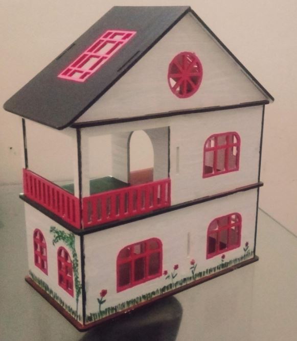 Wooden Toy House with Furniture (Includes Paint Set) – Panda World